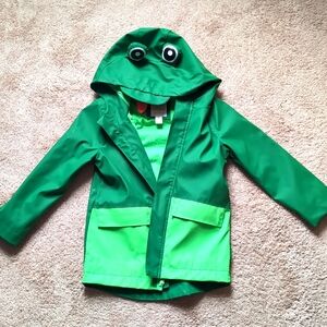Kids unisex green raincoat size 5T